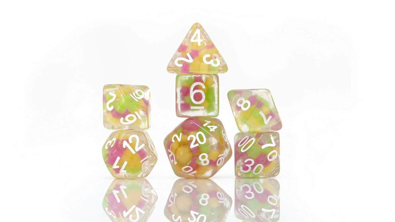 Sirius Dice RPG Dice Set 7 Melon Ball Glowworm