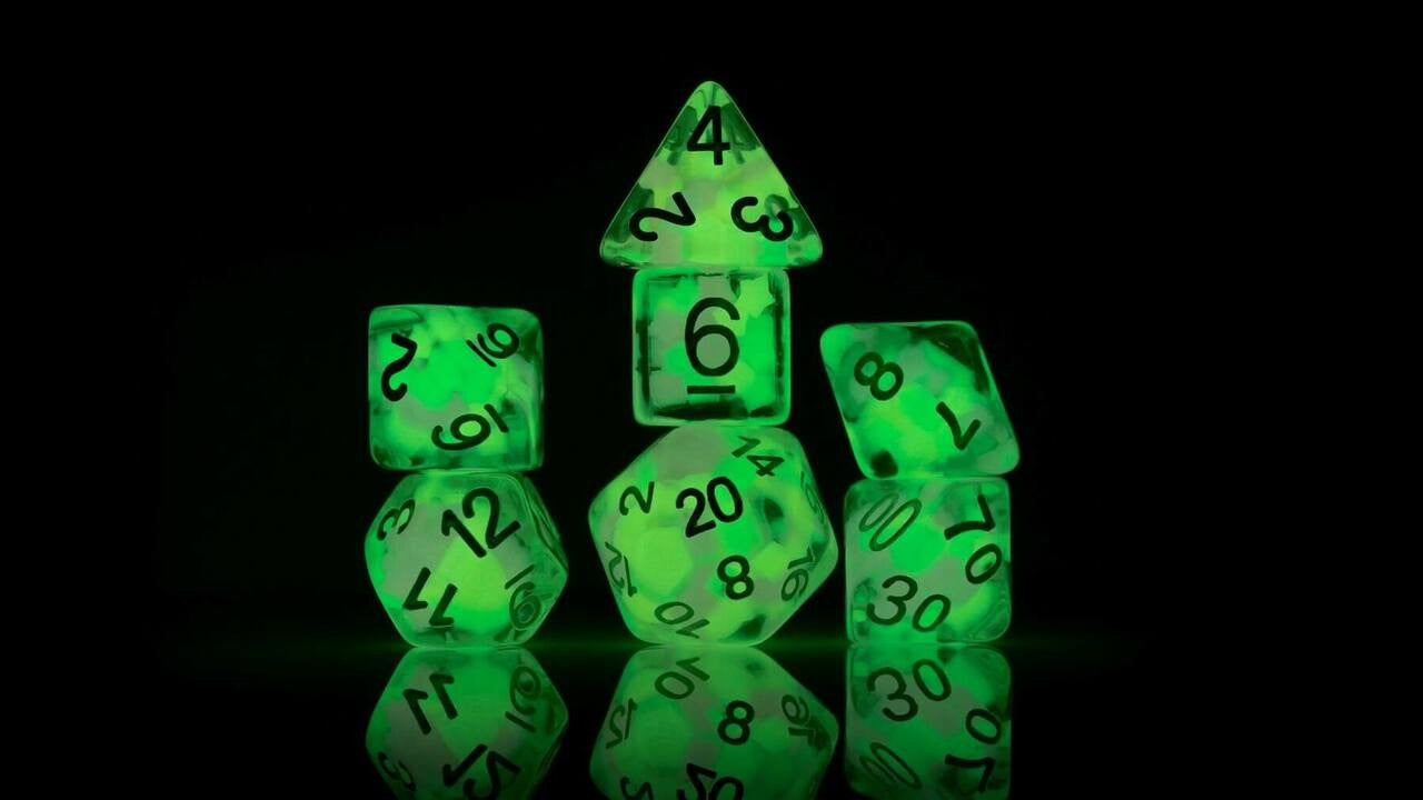 Sirius Dice RPG Dice Set 7 Melon Ball Glowworm