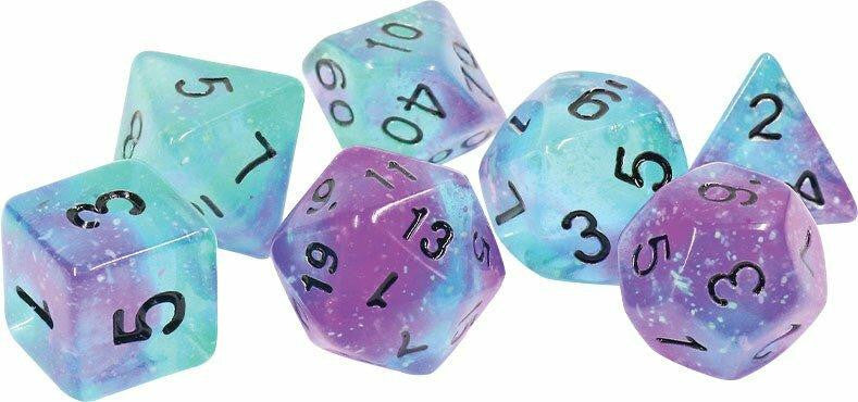 Sirius Dice RPG Dice Set 7 Peacock Glowworm