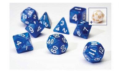 RPG Dice Set (7): Pearl Blue Acrylic
