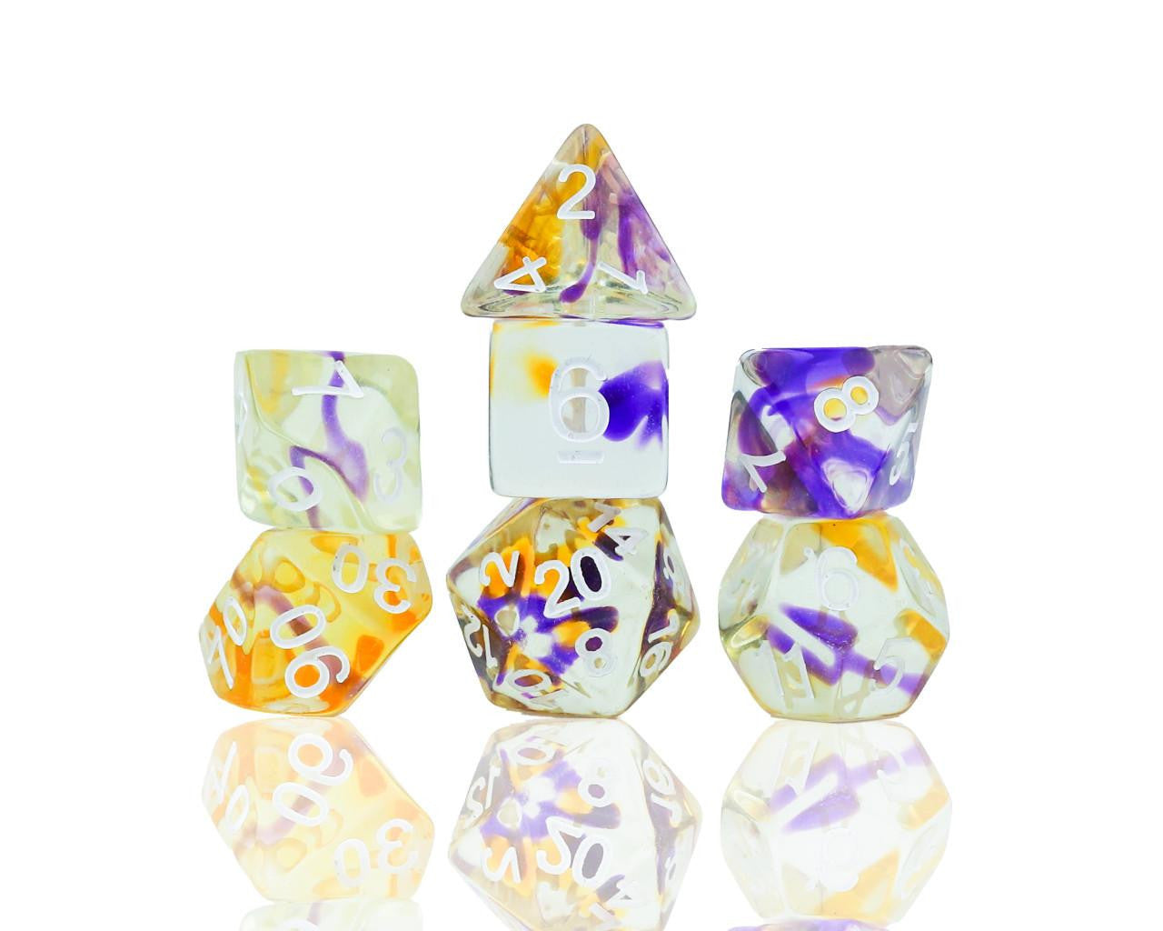  Sirius Dice Set (7): Violet Swirl 