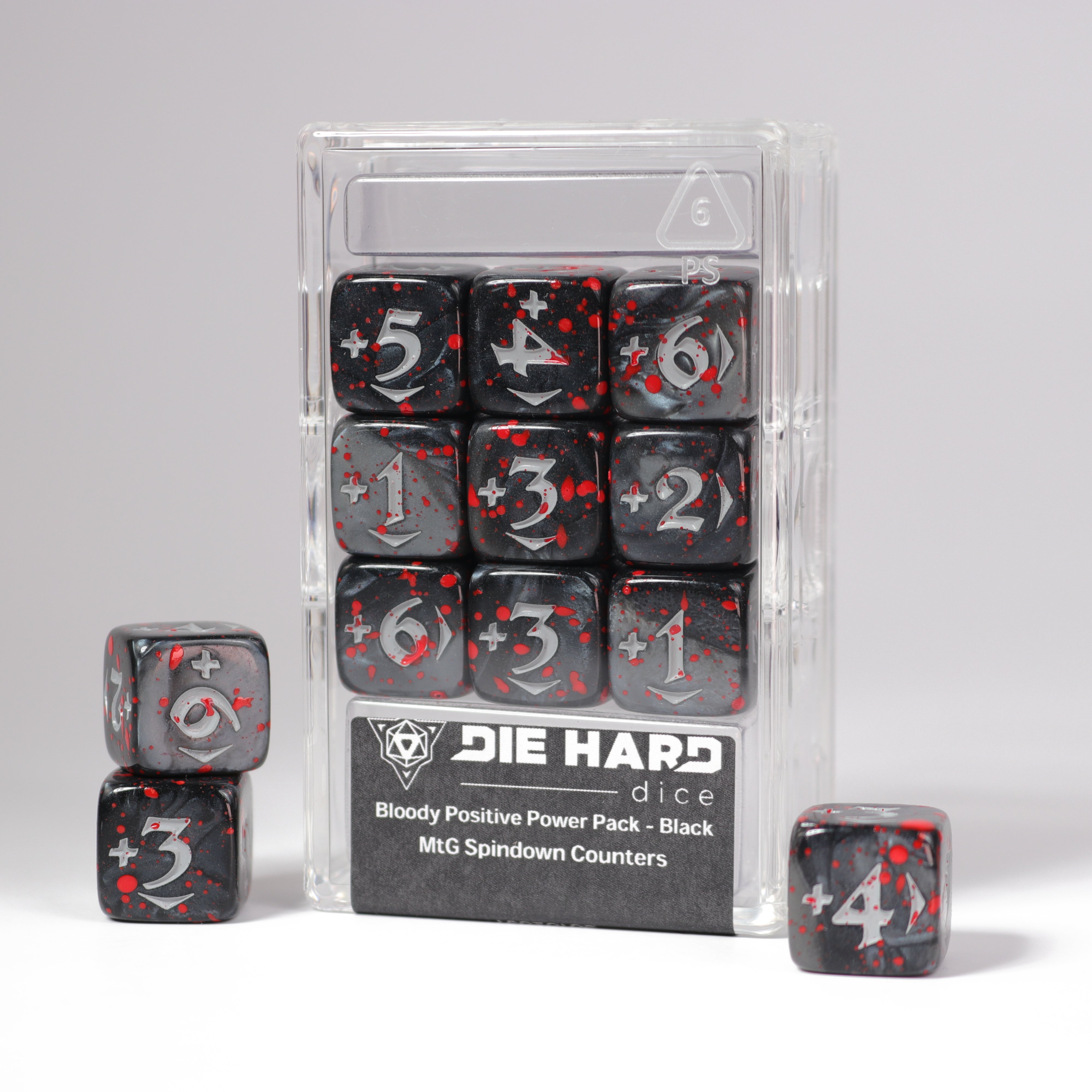 Magic the Gathering Spindown Counters - Bloody Positive Power Pack - Black