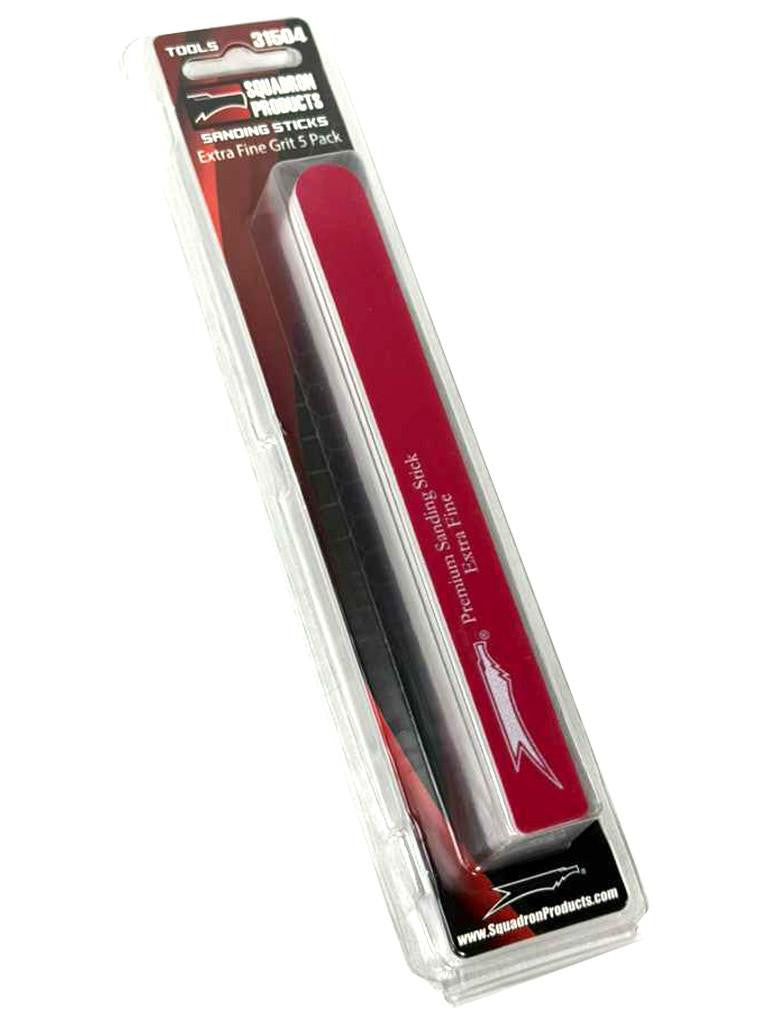 Squadron Tools 5pk Sanding Sticks Extra Fine Grit Red