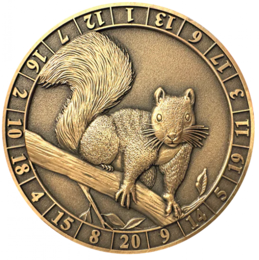 Dice Coins - D20 Squirrel Familiar