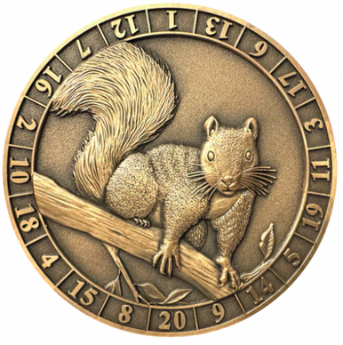 Dice Coins - D20 Squirrel Familiar