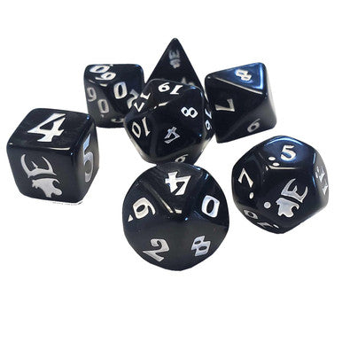 Munchkin Polyhedral Dice Set - Black/White