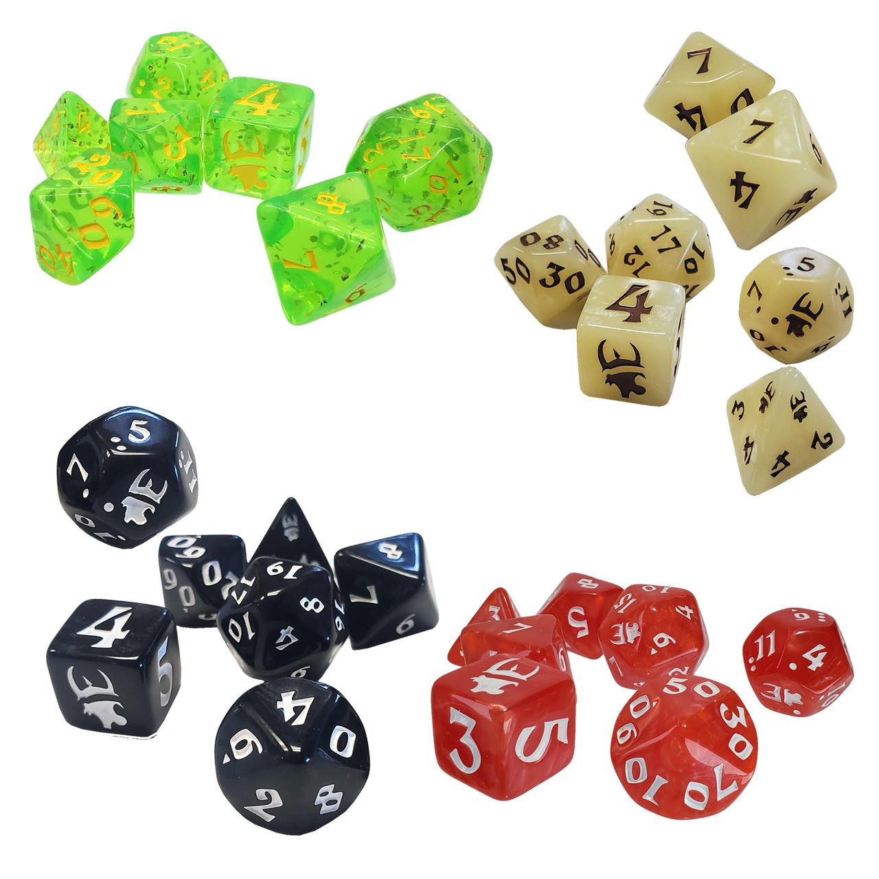 Steve Jackson Games Munchkin Polyhedral Dice Set - Red/White 