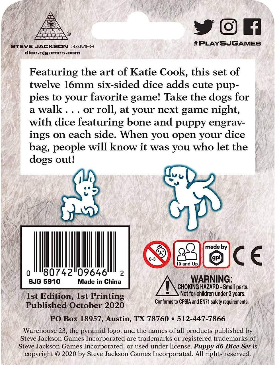 Steve Jackson Games Puppy d6 Dice Set 