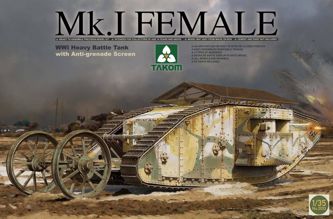 Takom 1/35 Mk.1 Female WW1 Heavy Tank 2033 