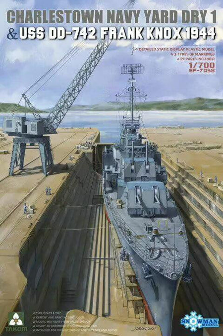 Takom 1/700 USS Frank Knox DD-742 w/Yard 7058