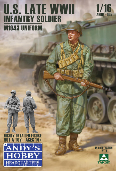 Takom -- Andy's Hobby Headquarters 1/16 U.S. Infantryman M1943 Uniform HQ005 