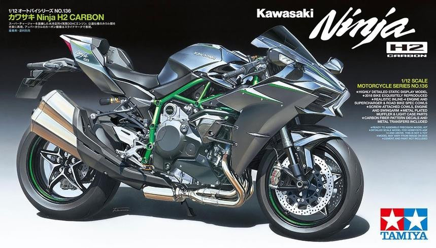 Tamiya 1/12 Kawasaki Ninja H2 Carbon 14136