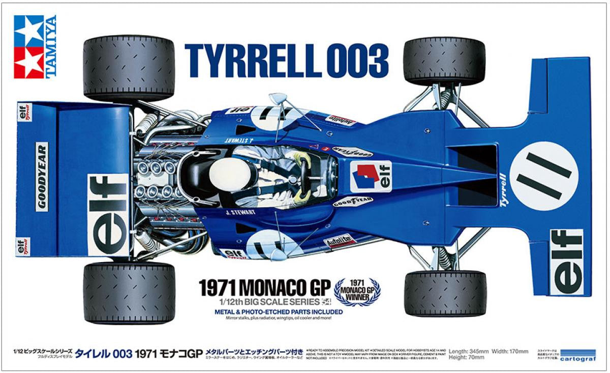 Tamiya 1/12 Tyrrell 003 '71 Monaco GP w/Etch Parts 12054 