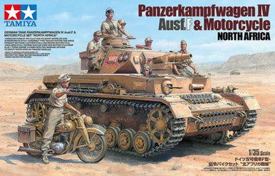 1/35 Panzer IV Ausf.F DAK w/Motorcycle 25208