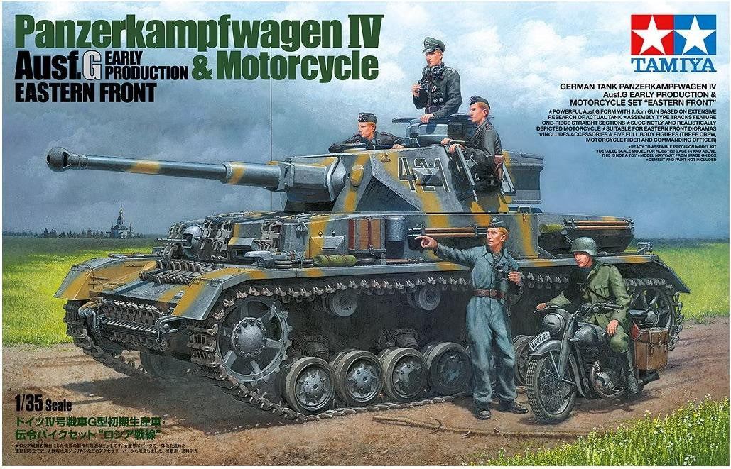 Tamiya 1/35 Panzer IV Ausf.G w/Motorcycle 25209 