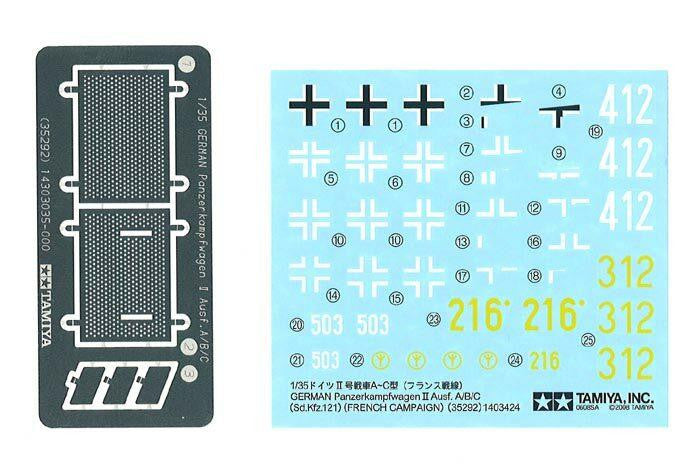 Tamiya 1/35 PzKpfw II Ausf A/B/C 35292