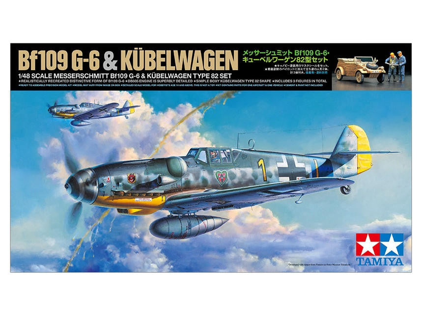 Tamiya 1/48 Bf109G-6 with Kubelwagen 25204 