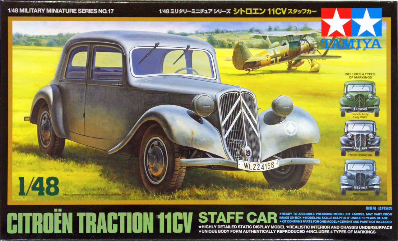 Tamiya 1/48 Citroen Traction 11CV Staff Car 32517 