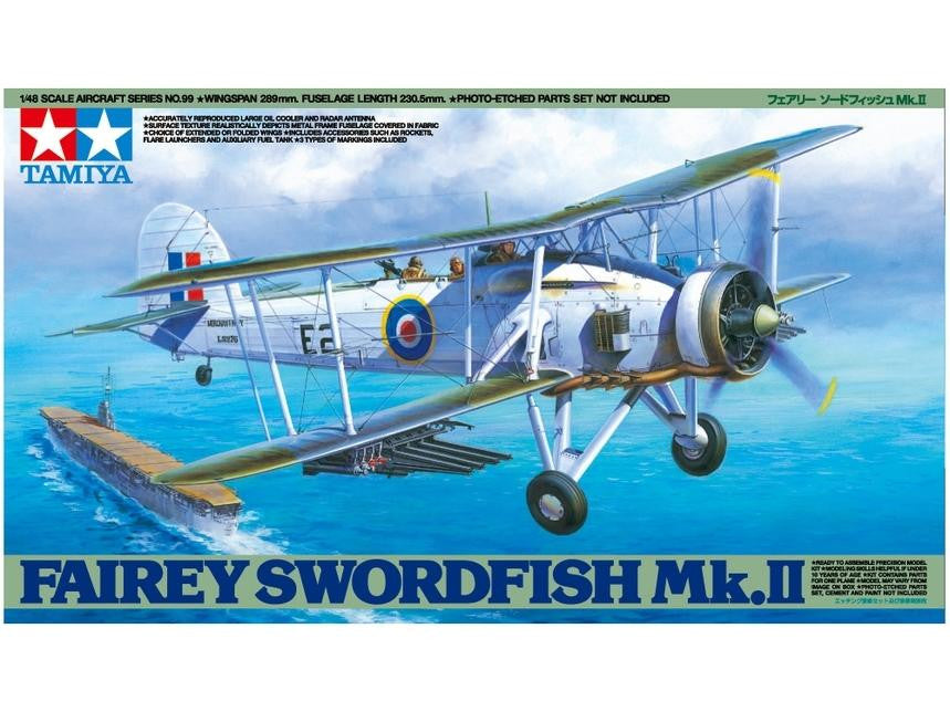 Tamiya 1/48 Fairey Swordfish MkII Torpedo Bomber 61099