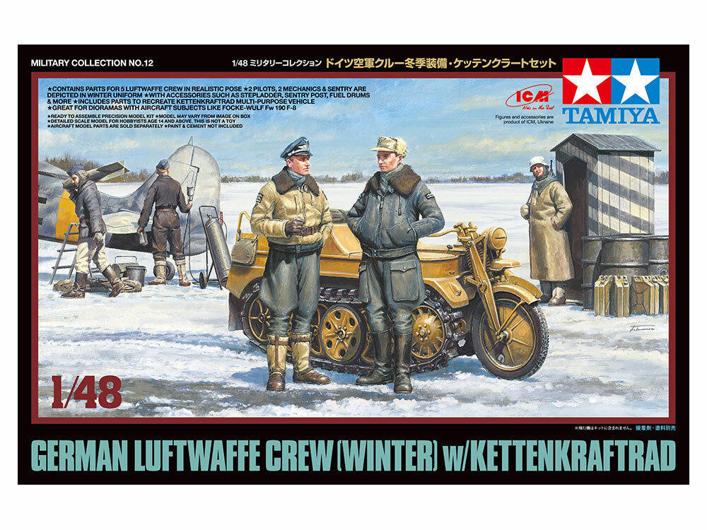 Tamiya 1/48 Luftwaffe Crew Winter w/Kettenkrad 32412