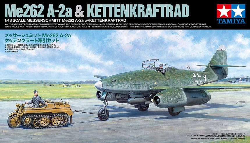 Tamiya 1/48 Me262A-2a w/Kettenkrad 25215 
