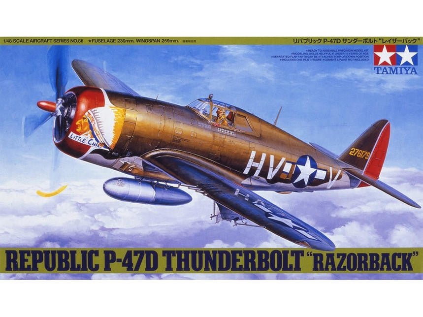 Tamiya 1/48 P-47D Razorback Thunderbolt 61086 