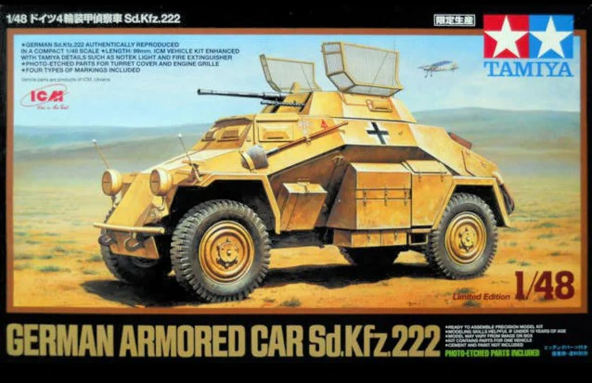 Tamiya 1/48 SdKfz.222 Armored Car (ICM) 89777 