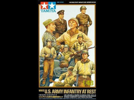 Tamiya 1/48 US Army Infantry WW2 at Rest w/Willys Jeep 32552