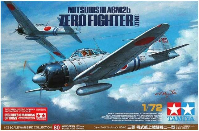 Tamiya 1/72 A6M2b Tp.21 Zero Ltd.Ed. 25170 