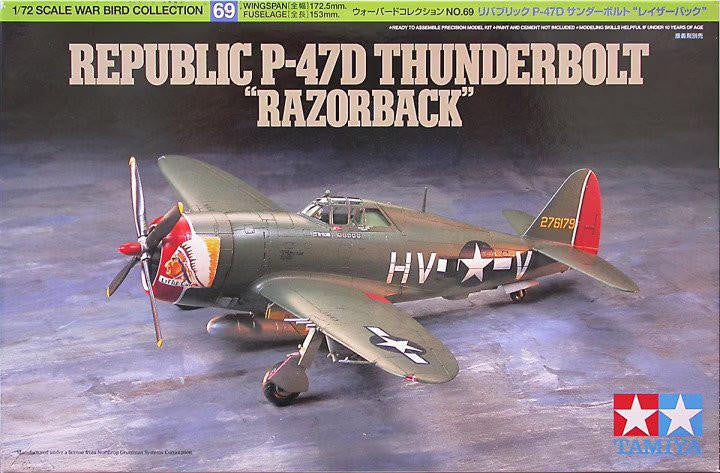 Tamiya 1/72 P-47D Razorback Thunderbolt 60769 