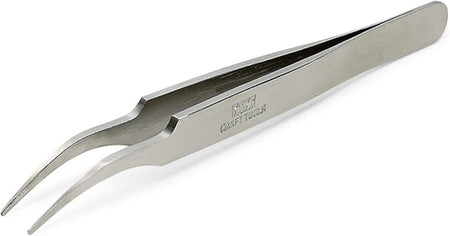 Tamiya HG Angled Tweezers - Round Tip 74108 