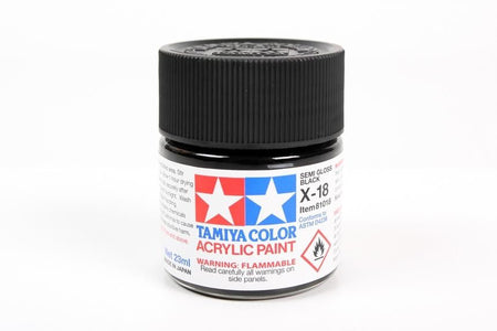 Tamiya X-18 Semi Gloss Black 81018