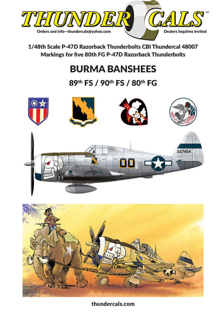 ThunderCals 1/48 P-47D Razorbacks CBI 80th FG 48007