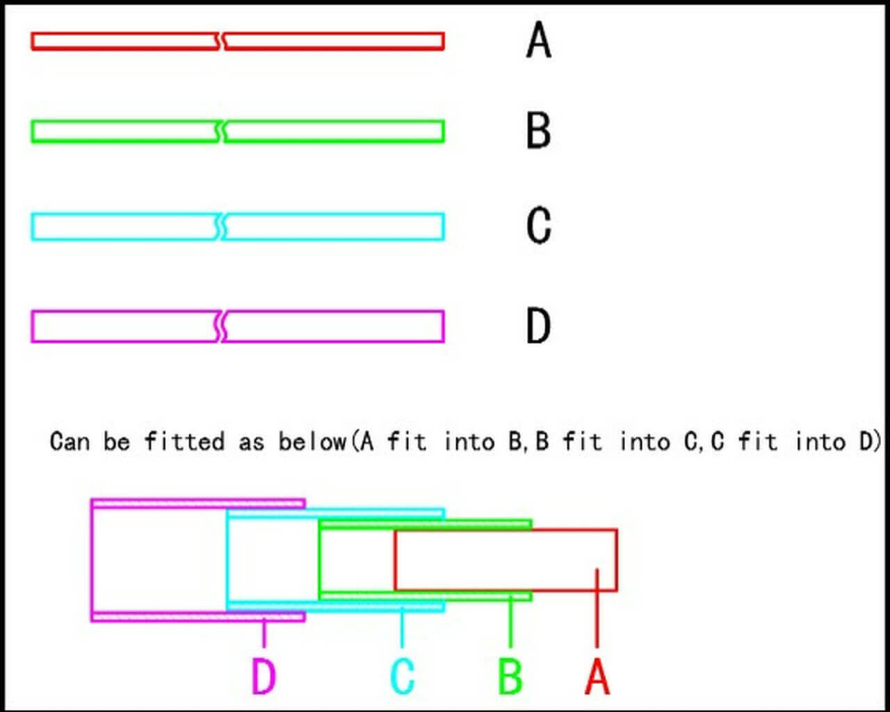 Trumpeter Brass Pipe Set #1 .3, .4, .5, .6mm 2ea 9942