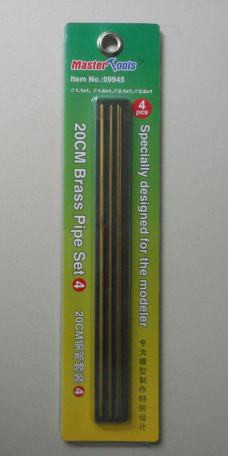 Trumpeter Brass Pipe Set #4 1.1, 1.6, 2.1, 2.6mm 1ea 9945