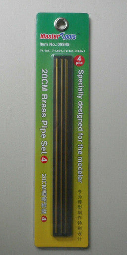 Brass Pipe Set #4: 1.1, 1.6, 2.1, 2.6mm 1ea 9945