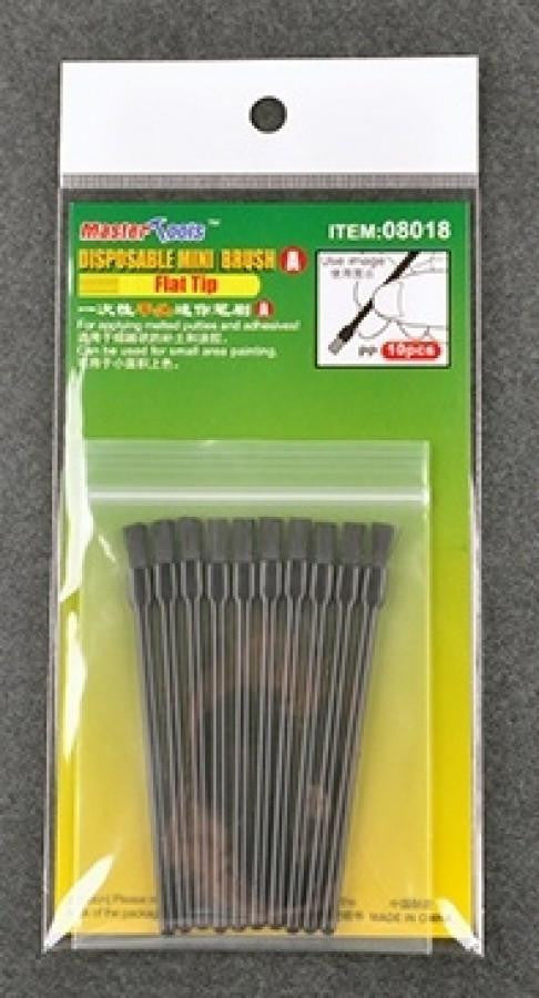 Trumpeter Disposable Mini Flat Brush x10  8018 
