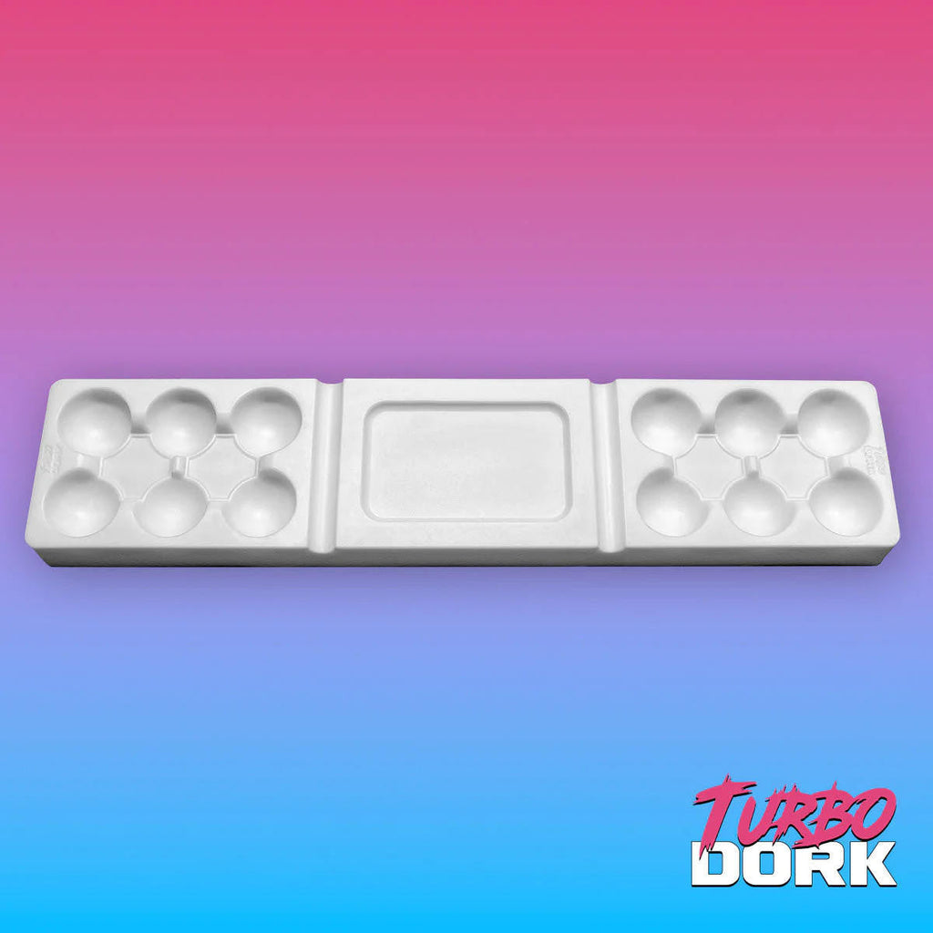 Turbo Dork Non-stick Silicone Dry Palette (12 Well) (White) 