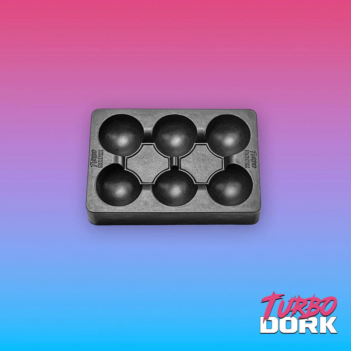 Turbo Dork Non-stick Silicone Dry Palette (6 Well) (Black) 