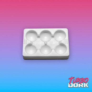 Non-stick Silicone Dry Palette (6 Well) (White)