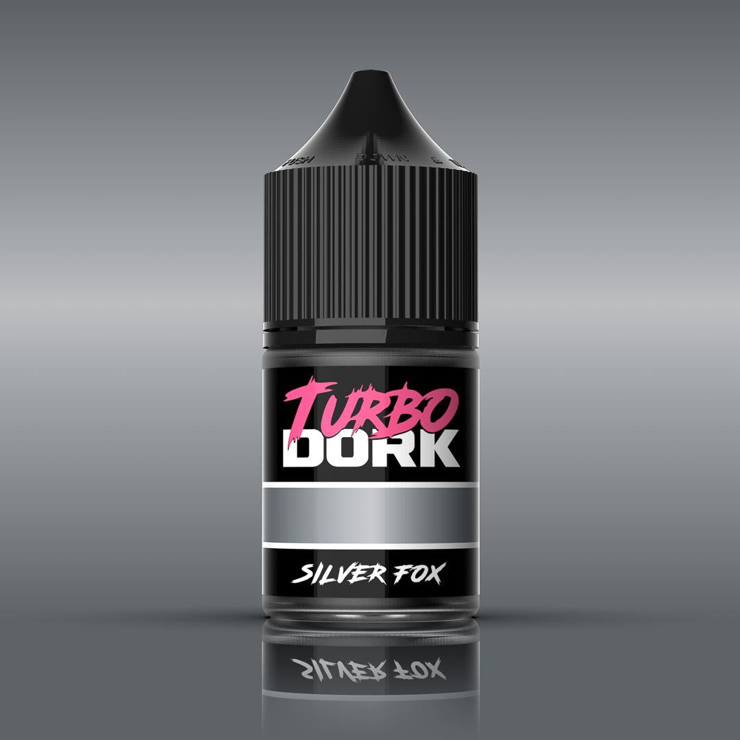 Turbo Dork Silver Fox Metallic Acrylic Paint 22ml Bottle 