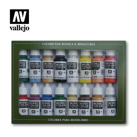 Vallejo Basic Colors USA - 16 color Set