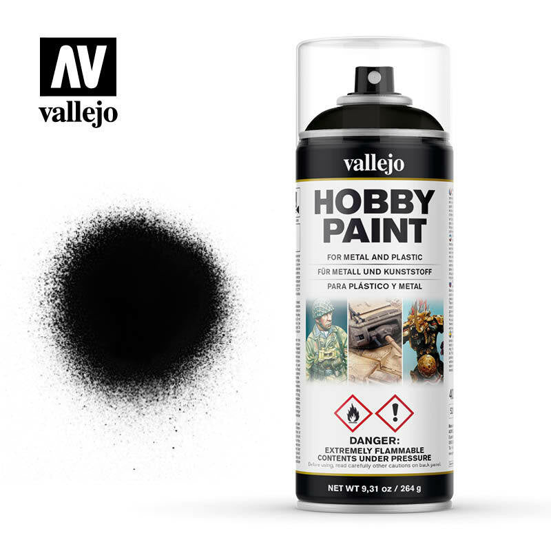 Vallejo Black Primer Spray 400ml 28012