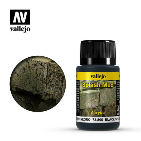 Vallejo Black Splash Mud 40ml 73806