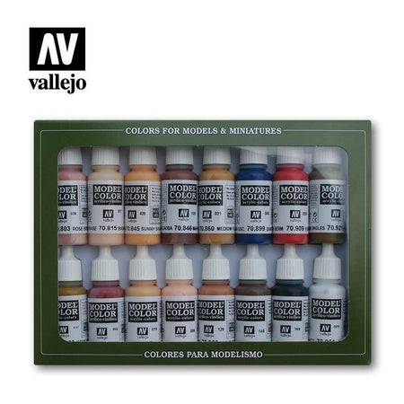 Vallejo Face and Skin Tones - 16 color Set