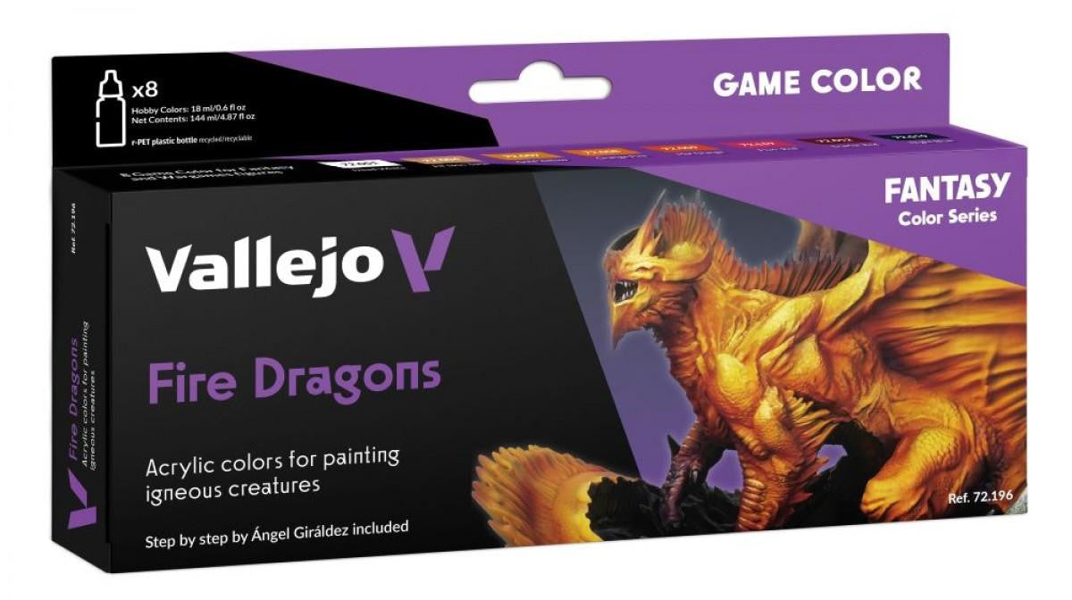 Vallejo Game Color Fire Dragons Set (8) 72196 