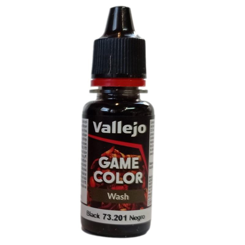 Vallejo Game Color: Washes- Black Wash, 17 ml. 73201 