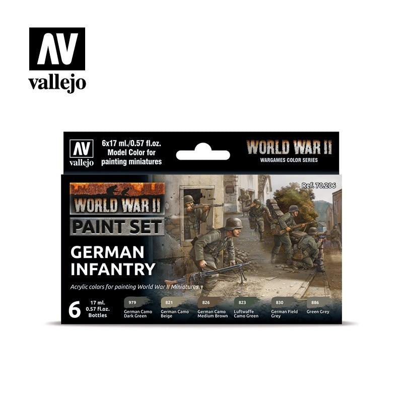 Vallejo German Infantry - 6 Color Set