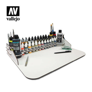 Modular Paint Display Stand & Workstation for 51 Bottles & Brushes 26013