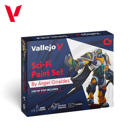 Vallejo Sci-Fi Paint Set w/Fig Angel Giraldez 72313 
